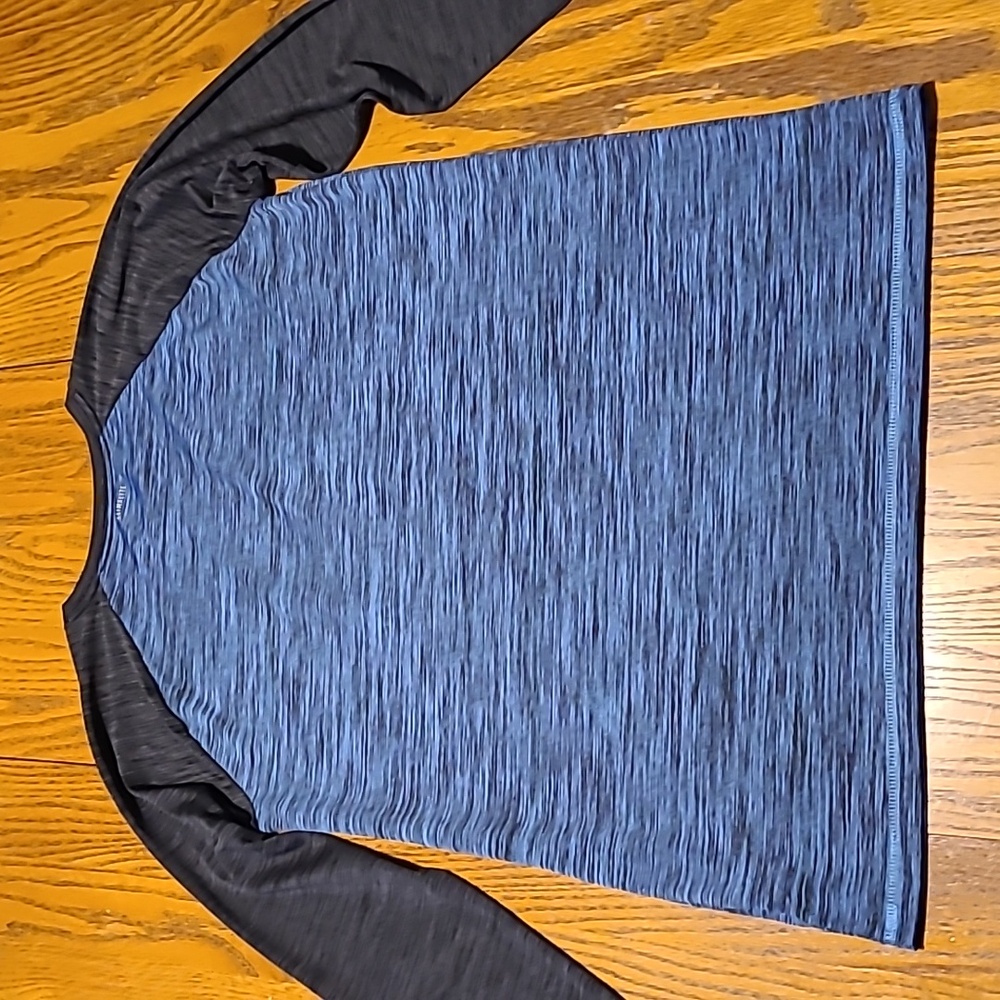 Adidas Blue and Gray Long Sleeve Tee - Boy's Large - Picture 8 of 8